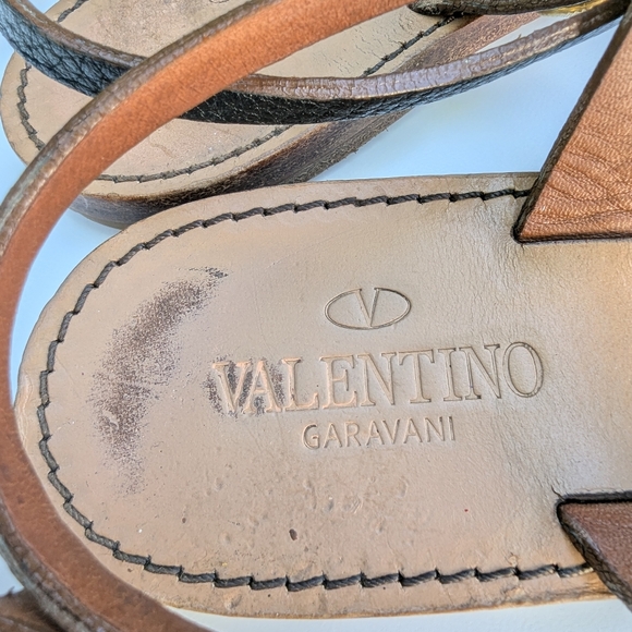 VALENTINO LEATHER WOMEN'S SANDALS - Picture 6 of 13